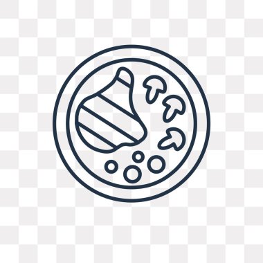 Yemek vektör anahat simgesini şeffaf arka plan üzerinde izole birleştirmek yüksek kalitede doğrusal birleştirmek yemek saydamlık kavramı kullanılan web ve mobil olabilir