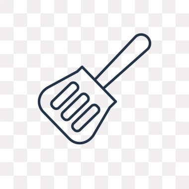 Spatula kap vektör anahat simgesini şeffaf arka plan üzerinde yüksek kalitede doğrusal Spatula kap saydamlık kavramı izole olabilir kullanılan web ve mobil