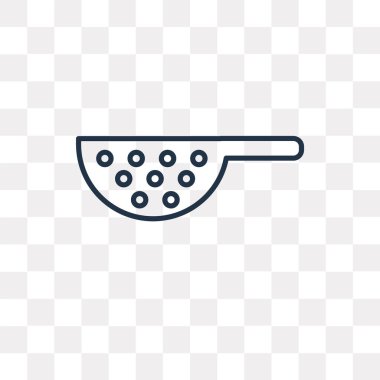 Süzgeç şeffaf arka plan üzerinde yüksek kaliteli kolu saydamlık kavramı ile doğrusal süzgeç-ebilmek var olmak izole tutamaç vektör anahat simgesi ile kullanılan web ve mobil