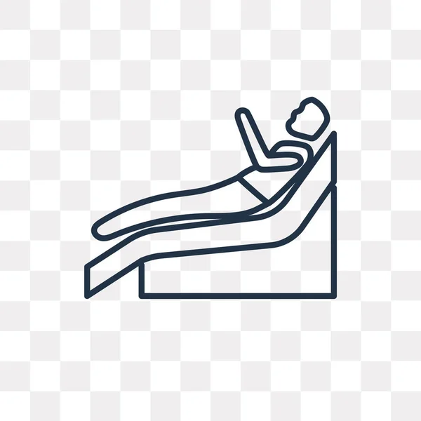 Leggen Bed Vector Overzicht Pictogram Geïsoleerd Transparante Achtergrond Kunnen Hoge — Stockvector