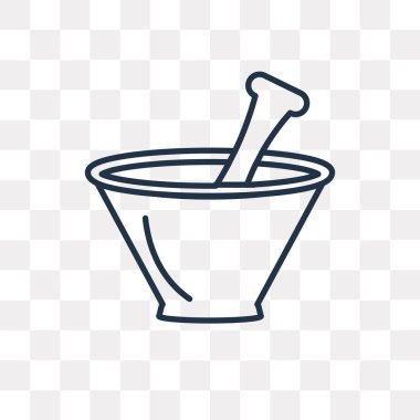 Mace vektör anahat simgesini şeffaf arka plan üzerinde yüksek kaliteli topuz saydamlık kavramı ile doğrusal harç-ebilmek var olmak izole harçla kullanılan web ve mobil