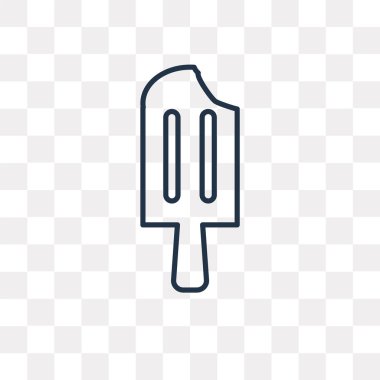 Buz Pop vektör anahat simgesini şeffaf arka plan üzerinde yüksek kalitede doğrusal buz saydamlık kavramı izole olabilir kullanılan web ve mobil