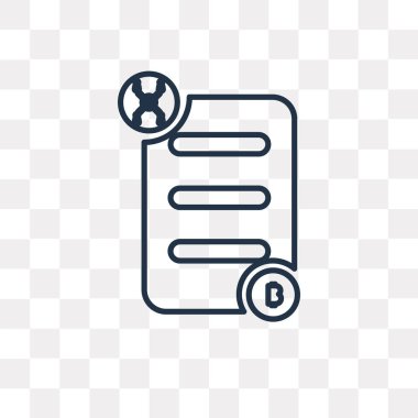 Bitcoin vektör anahat simgesini şeffaf arka plan üzerinde yüksek kalitede doğrusal Bitcoin saydamlık kavramı izole olabilir kullanılan web ve mobil