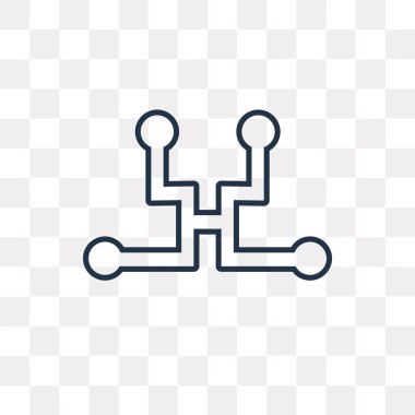 Blockchain vektör anahat simgesini şeffaf arka plan üzerinde yüksek kalitede doğrusal Blockchain saydamlık kavramı izole olabilir kullanılan web ve mobil