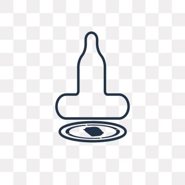 Pul vektör anahat simgesini şeffaf arka plan üzerinde yüksek kalitede doğrusal damga saydamlık kavramı izole olabilir kullanılan web ve mobil