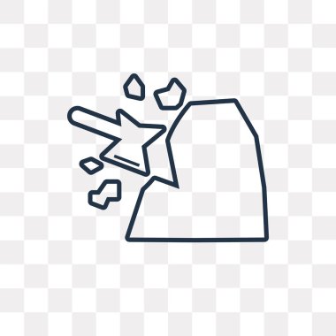 Vektör anahat simgesini şeffaf arka plan üzerinde izole madencilik, yüksek kalitede doğrusal incelemesi saydamlık kavramı kullanılan web ve mobil olabilir