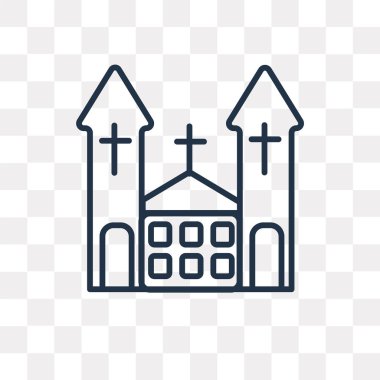 Chuch vector outline icon isolated on transparent background, high quality linear Chuch transparency concept can be used web and mobile clipart