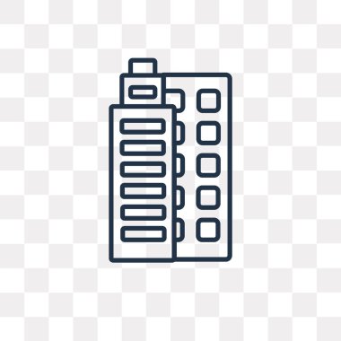 vektör anahat simgesini şeffaf arka plan üzerinde izole bina, yüksek kaliteli saydamlık kavramı bina doğrusal kullanılan web ve mobil olabilir