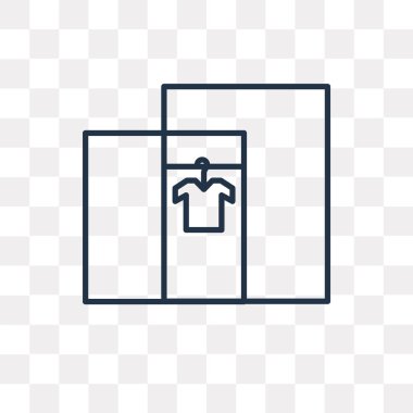 Elbise bağış vektör anahat simgesini şeffaf arka plan üzerinde yüksek kalitede doğrusal elbise bağış saydamlık kavramı izole olabilir kullanılan web ve mobil