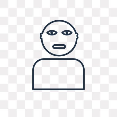 Gandi vektör anahat simgesini şeffaf arka plan üzerinde yüksek kalitede doğrusal Gandi saydamlık kavramı izole olabilir kullanılan web ve mobil