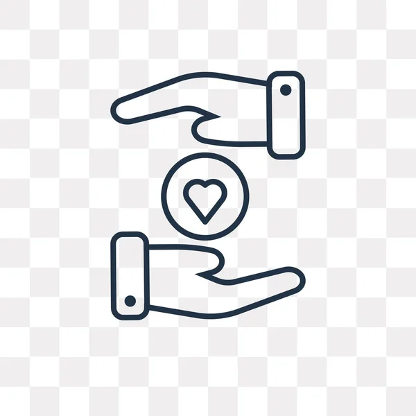 Icono Del Contorno Del Vector Del Corazón Aislado Sobre Fondo — Vector de stock