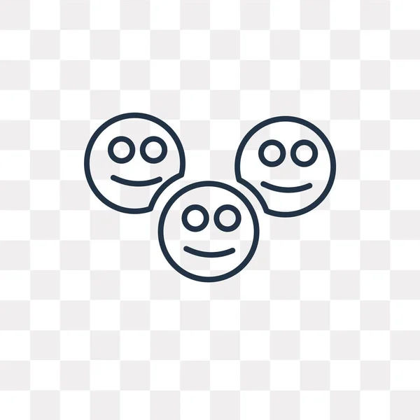 Smiley Gesichtsvektorumriss Symbol Isoliert Auf Transparentem Hintergrund Qualitativ Hochwertiges Lineares — Stockvektor