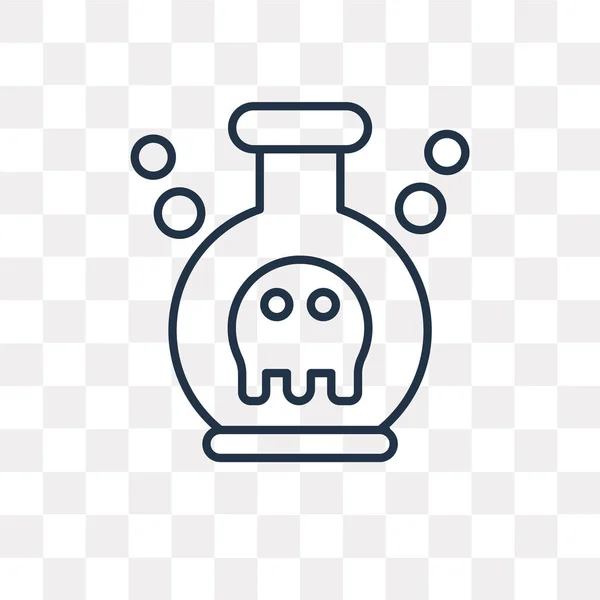 Poison Vector Outline Icon Isoliert Auf Transparentem Hintergrund Qualitativ Hochwertiges — Stockvektor