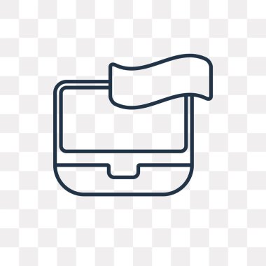 Laptop ile film şeridi vektör anahat simgesini şeffaf arka plan üzerinde yüksek kaliteli film şeridi saydamlık kavramı ile doğrusal Laptop-ebilmek var olmak izole kullanılan web ve mobil