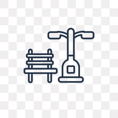 Park vektör anahat simgesini şeffaf arka plan üzerinde yüksek kalitede doğrusal Park saydamlık kavramı izole olabilir kullanılan web ve mobil