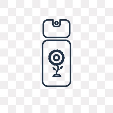 Hava temizleyici vektör anahat simgesini şeffaf arka plan üzerinde yüksek kalitede doğrusal hava temizleyici saydamlık kavramı izole olabilir kullanılan web ve mobil