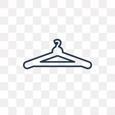 Askı vektör anahat simgesini şeffaf arka plan üzerinde yüksek kalitede doğrusal askı saydamlık kavramı izole olabilir kullanılan web ve mobil