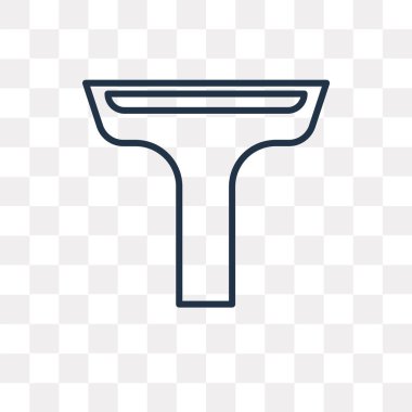 Cam temizleyici vektör anahat simgesini şeffaf arka plan üzerinde yüksek kalitede doğrusal cam temizleyici saydamlık kavramı izole olabilir kullanılan web ve mobil
