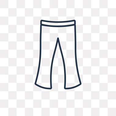 İşaret fişeği pantolon vektör anahat simgesini şeffaf arka plan üzerinde yüksek kalitede doğrusal Flare pantolon saydamlık kavramı izole kullanılan web ve mobil olabilir