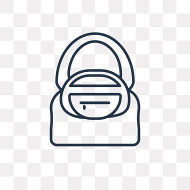 Hobo çanta vektör anahat simgesini şeffaf arka plan üzerinde izole, yüksek kalitede doğrusal Hobo Çanta saydamlık kavramı kullanılan web ve mobil olabilir