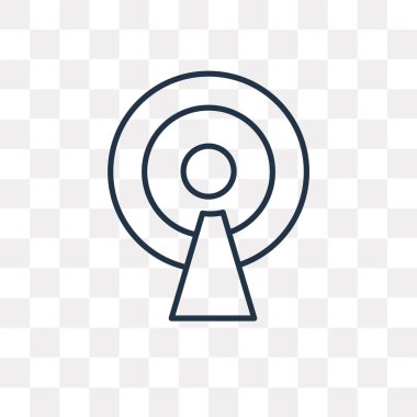 Anten vektör anahat simgesini şeffaf arka plan üzerinde yüksek kalitede doğrusal anten saydamlık kavramı izole olabilir kullanılan web ve mobil