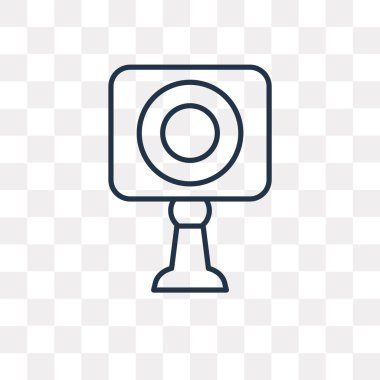 Webcam vektör anahat simgesini şeffaf arka plan üzerinde yüksek kalitede doğrusal Webcam saydamlık kavramı izole olabilir kullanılan web ve mobil