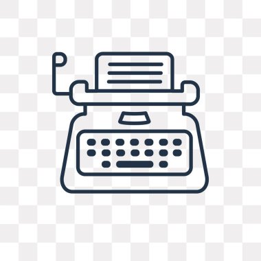 Saydam arka plan üzerinde izole mektup vektör anahat simgesini yazma, yüksek kalitede doğrusal yazılı mektup saydamlık kavramı kullanılan web ve mobil olabilir