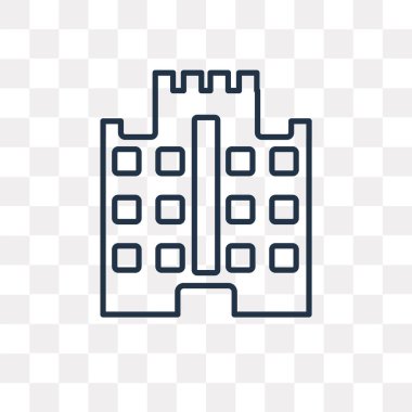 Yapılar üzerinde şeffaf arka plan izole anahat simgesini vektör, yüksek kalitede doğrusal yapılar saydamlık kavramı kullanılan web ve mobil olabilir