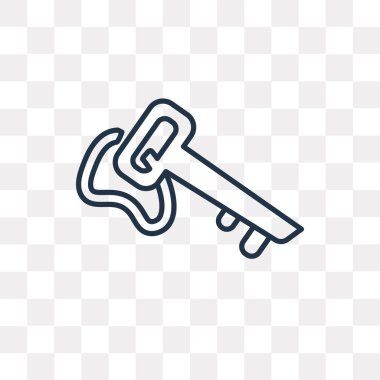 Ev anahtar vektör anahat simgesini şeffaf arka plan üzerinde yüksek kalitede doğrusal ana sayfa anahtar saydamlık kavramı izole olabilir kullanılan web ve mobil