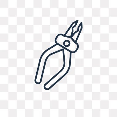 Saydam arka plan üzerinde yüksek kalitede doğrusal Clippers saydamlık kavramı izole kırpma makası vektör anahat simgesini kullandığınız web ve mobil olabilir