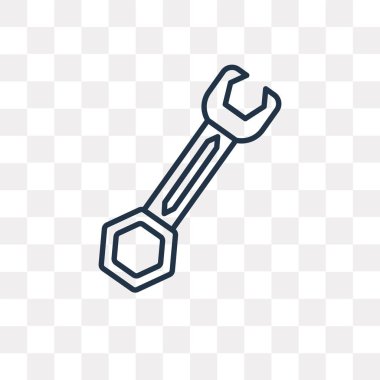 Şeffaf arka plan üzerinde izole İngiliz anahtarı vektör anahat simgesini yüksek kalitede doğrusal yuvarlak anahtarı saydamlık kavramı kullanılan web ve mobil olabilir