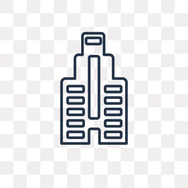 vektör anahat simgesini şeffaf arka plan üzerinde izole bina, yüksek kaliteli saydamlık kavramı bina doğrusal kullanılan web ve mobil olabilir