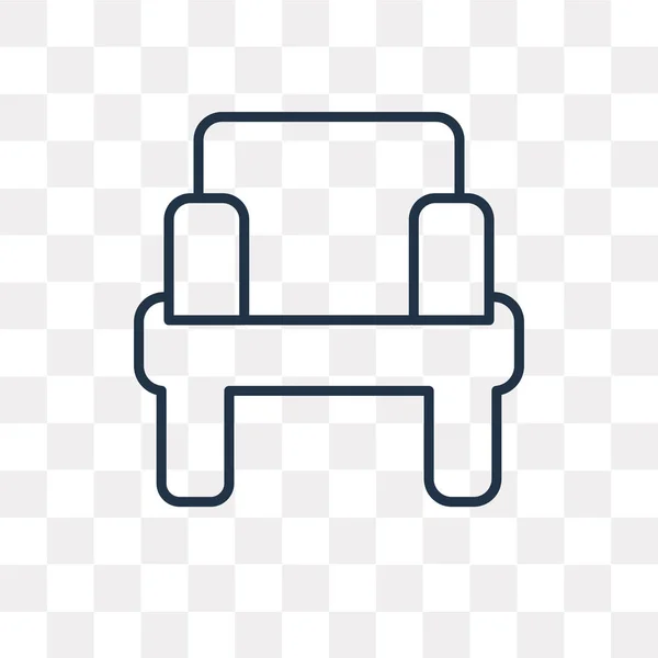 Кресло Вектор Контур Значок Изолированы Прозрачном Фоне Высокое Качество Линейной — стоковый вектор