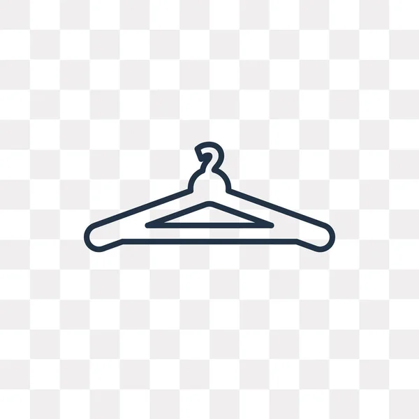 Hanger Vector Overzicht Pictogram Geïsoleerd Transparante Achtergrond Hoge Kwaliteit Lineaire — Stockvector