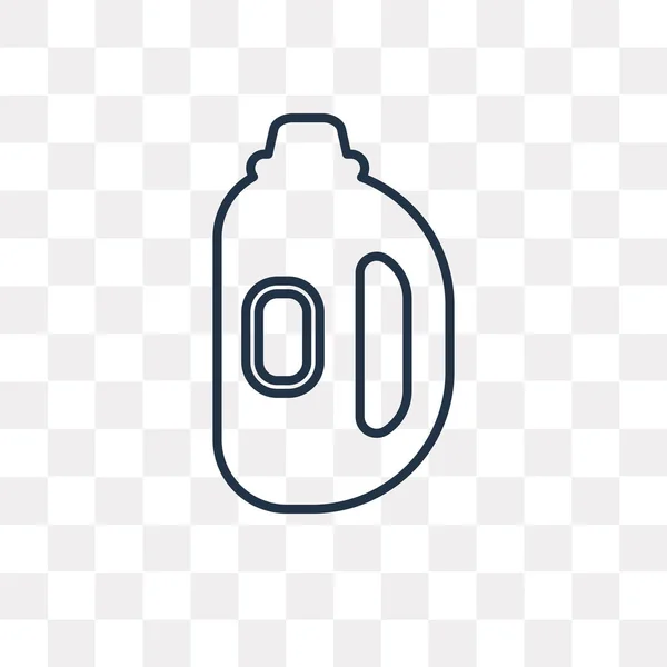 Waschmittel Vektor Umrisssymbol Isoliert Auf Transparentem Hintergrund Qualitativ Hochwertiges Lineares — Stockvektor