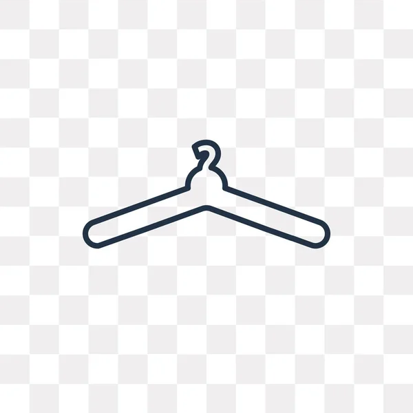 Hanger Vector Overzicht Pictogram Geïsoleerd Transparante Achtergrond Hoge Kwaliteit Lineaire — Stockvector