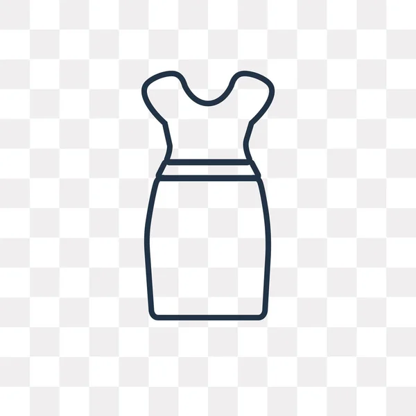 Shoulder Dress Vector Outline Icon Isoliert Auf Transparentem Hintergrund Qualitativ — Stockvektor