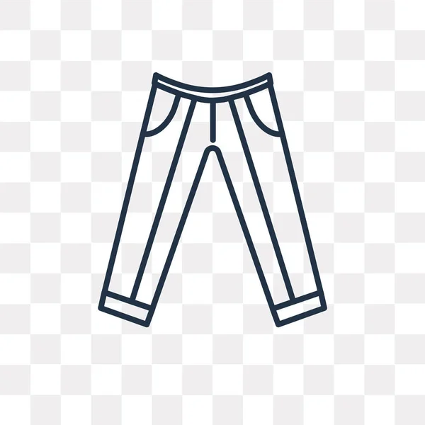 Oxford Wave Suit Broek Vector Overzicht Pictogram Geïsoleerd Transparante Achtergrond — Stockvector