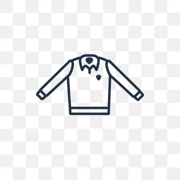 Shirt Met Vector Overzicht Pictogram Geïsoleerd Transparante Achtergrond Hoge Kwaliteit — Stockvector