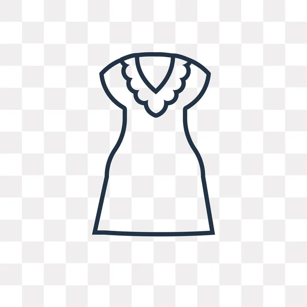 Vestido Con Mangas Mariposa Icono Contorno Vectorial Aislado Sobre Fondo — Vector de stock