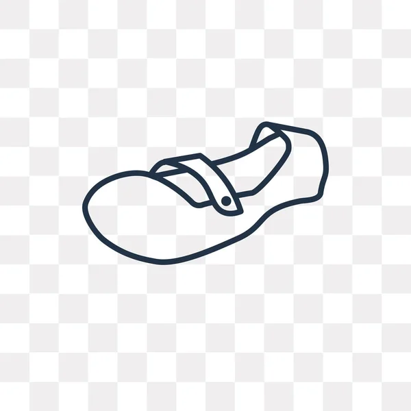 Flip Flops Icono Contorno Vectorial Aislado Sobre Fondo Transparente Concepto — Archivo Imágenes Vectoriales