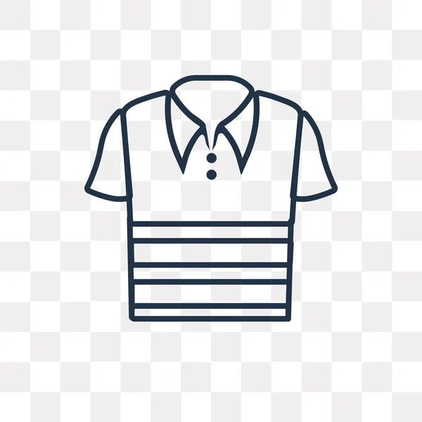 Векторный Контур Рубашки Шеи Иконка Прозрачном Фоне Высокое Качество Линейной — стоковый вектор