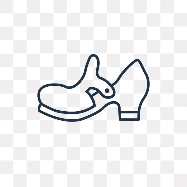 Επίπεδη Παπούτσια Διάνυσμα Διάρθρωσης Εικονίδιο Απομονώνονται Διαφανές Φόντο Γραμμική Έννοια — Διανυσματικό Αρχείο
