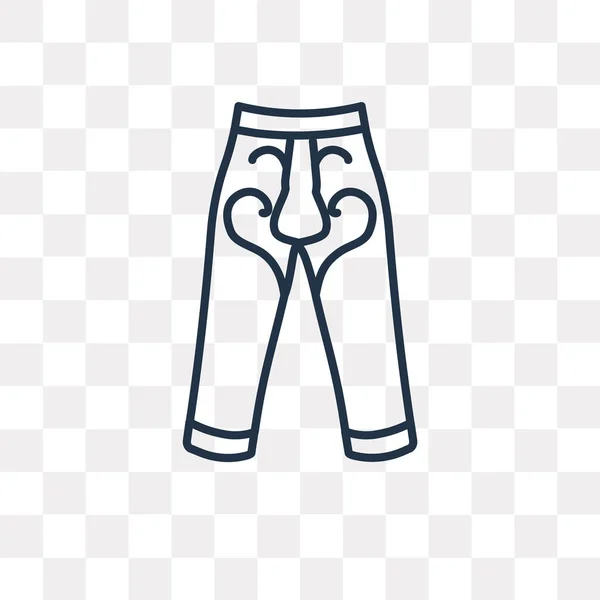 Harem Pants Vector Outline Icon Isolated Transparent Background High Quality — Wektor stockowy