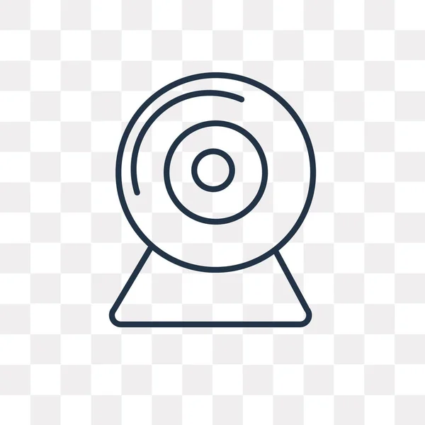 Webcam Vetor Contorno Ícone Isolado Fundo Transparente Conceito Transparência Webcam —  Vetores de Stock