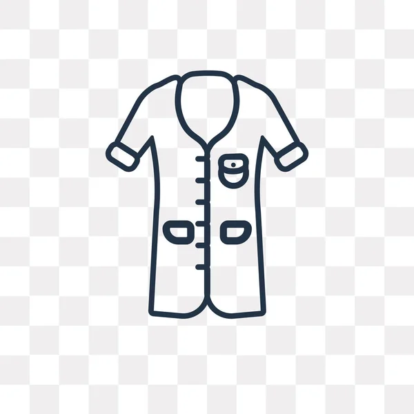 Šaty Košile Lyocellu Vektorový Obrys Ikona Izolované Průhledné Pozadí Vysoce — Stockový vektor