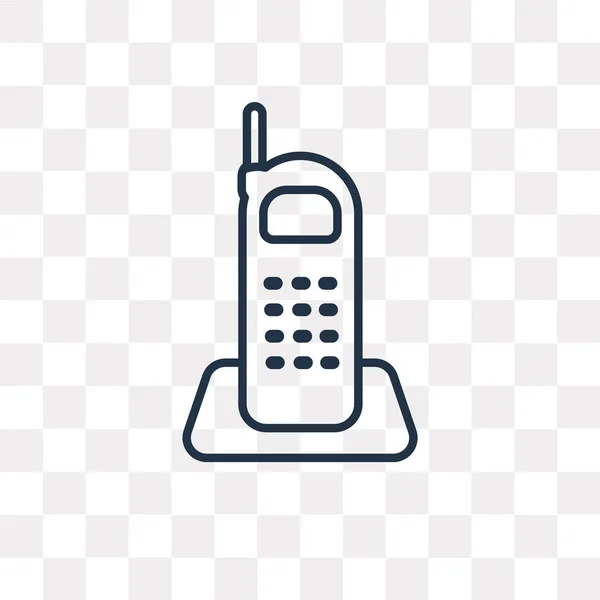 Vector Overzicht Telefoonpictogram Geïsoleerd Transparante Achtergrond Concept Van Transparantie Van — Stockvector