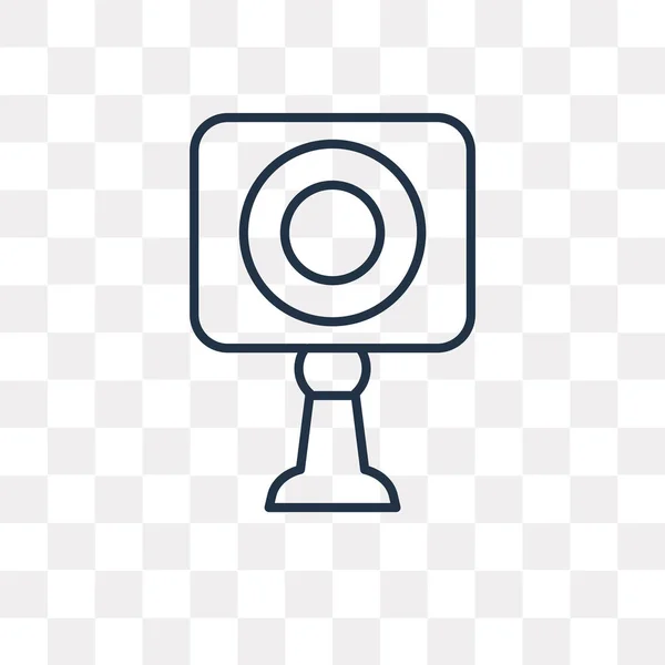 Webcam Vektor Umrisssymbol Isoliert Auf Transparentem Hintergrund Qualitativ Hochwertiges Lineares — Stockvektor