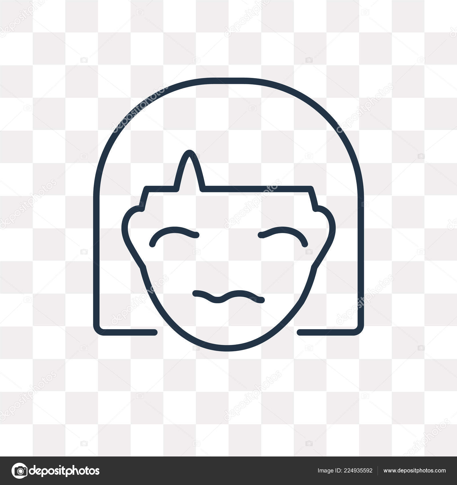 sceptic vector outline icon isolated transparent background high