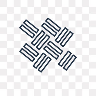 Parke vektör anahat simgesini şeffaf arka plan üzerinde yüksek kalitede doğrusal parke saydamlık kavramı izole olabilir kullanılan web ve mobil